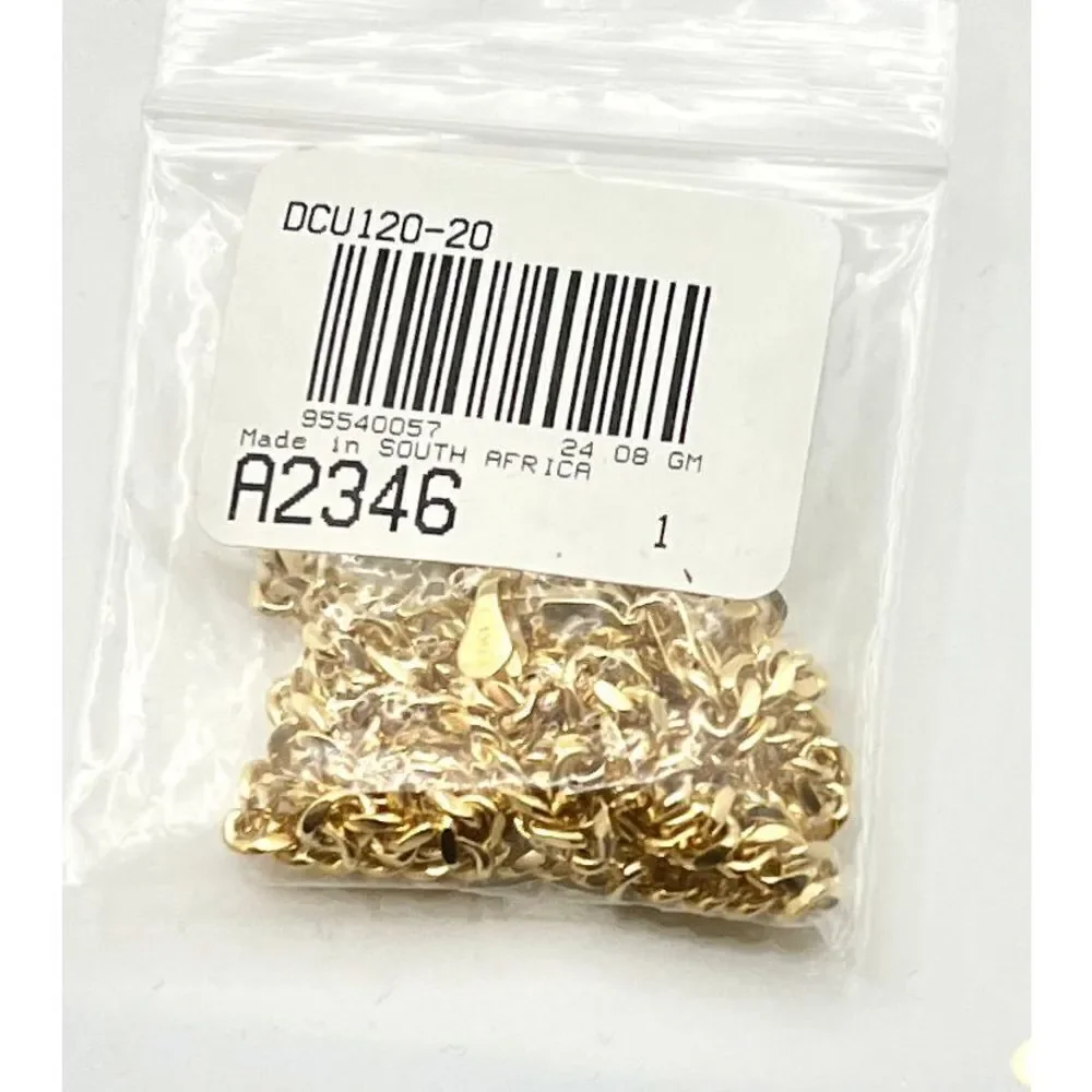 14k Solid Gold Miami Cuban Link 20 inch Chain